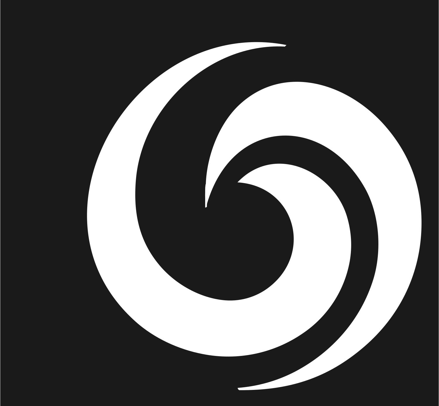 Vortex Spiral Swirl Logo #1a1a1a/#ffffff
