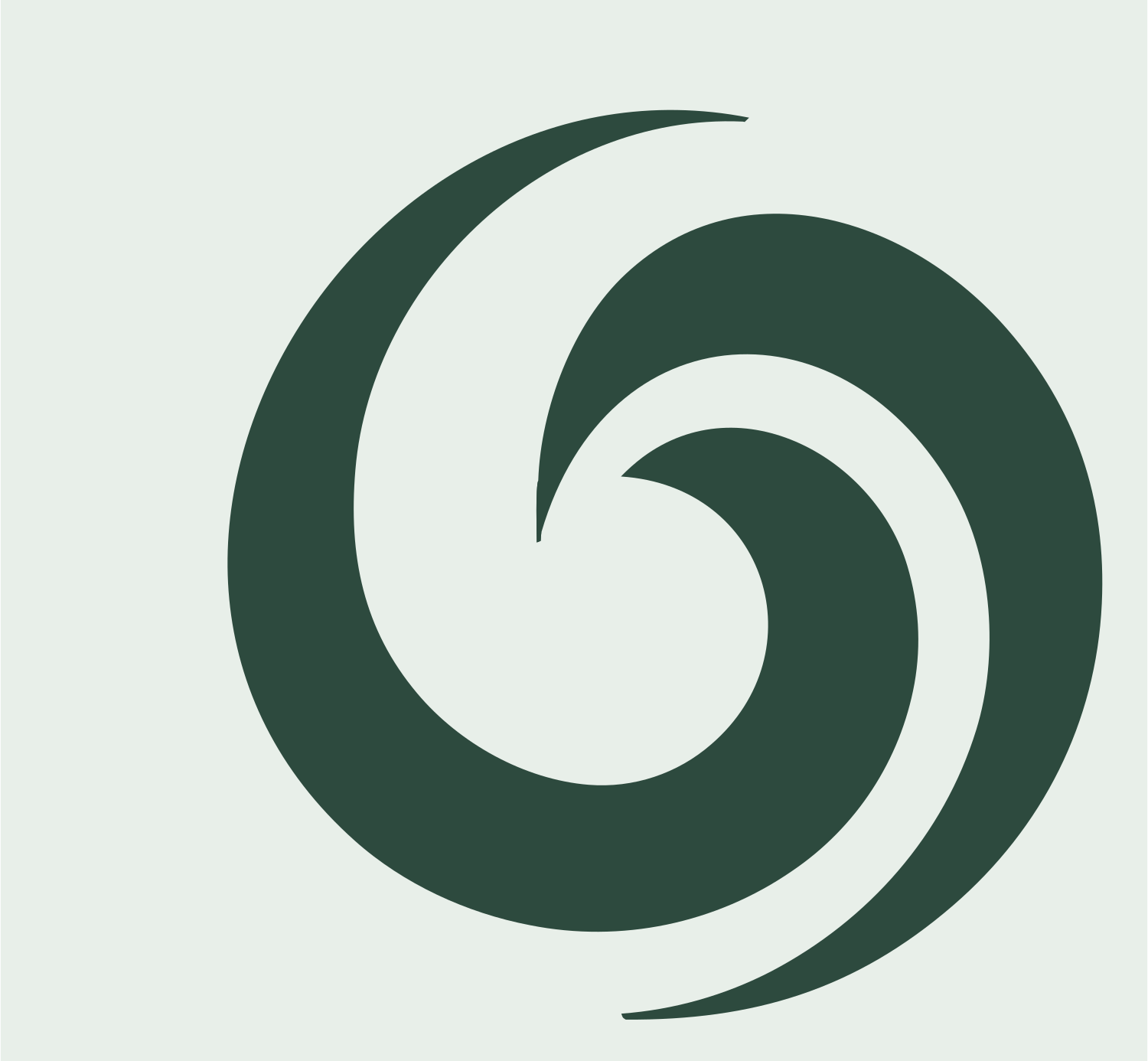 Vortex Spiral Swirl Logo #e8efe9/#2d4a3e