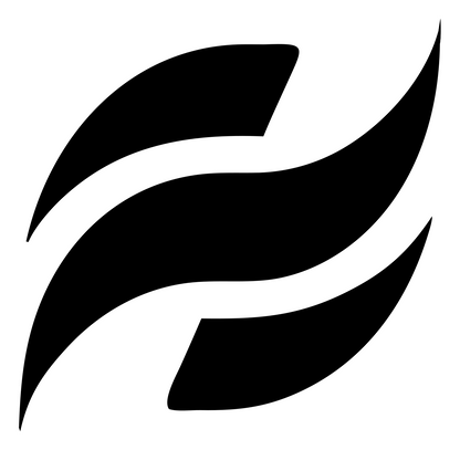 Interlocking Swoosh Wave Logo #ffffff/#000000
