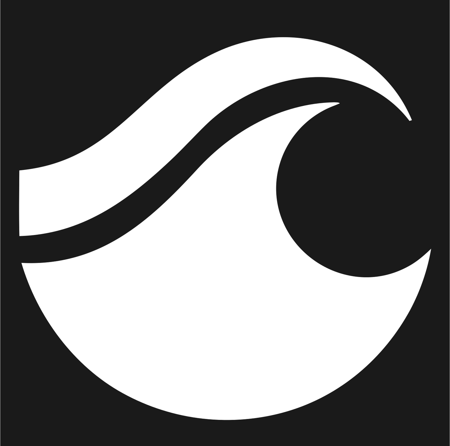 Pictogram Ocean Swell Logo #1a1a1a/#ffffff