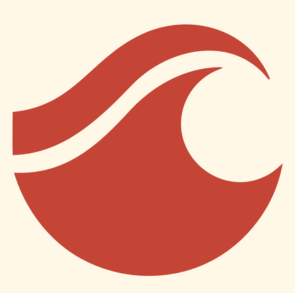 Pictogram Ocean Swell Logo #fff8e7/#c44536