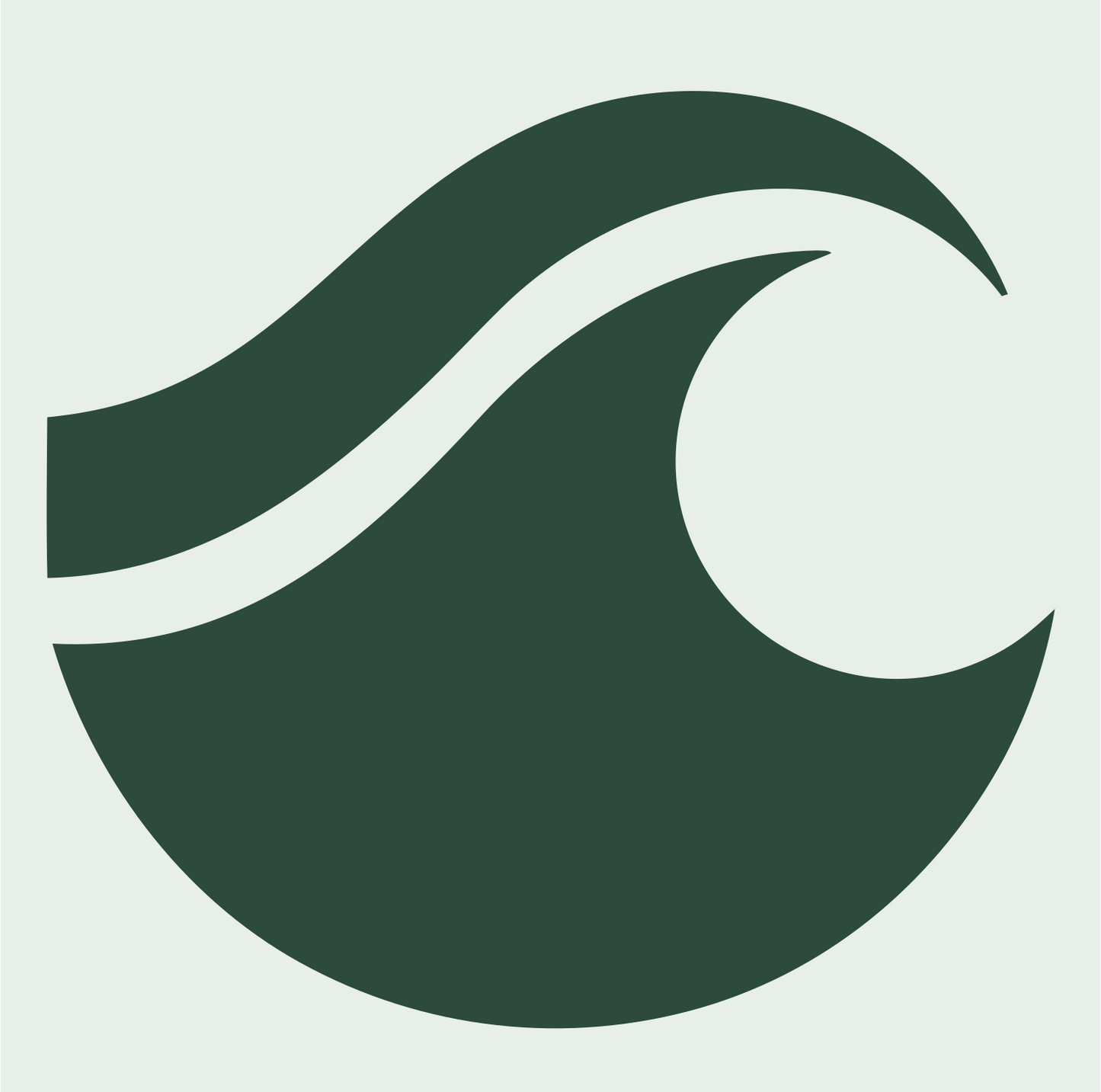 Pictogram Ocean Swell Logo #e8efe9/#2d4a3e