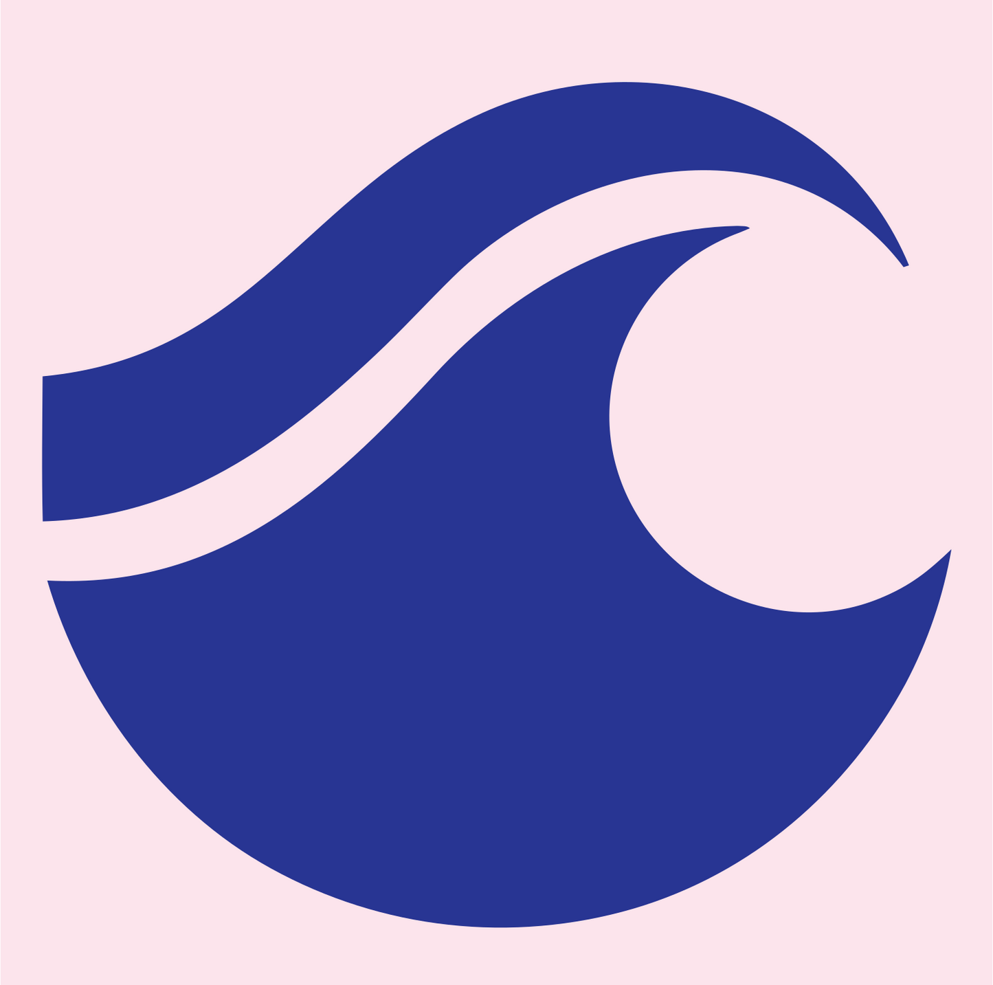 Pictogram Ocean Swell Logo #fce4ec/#283593