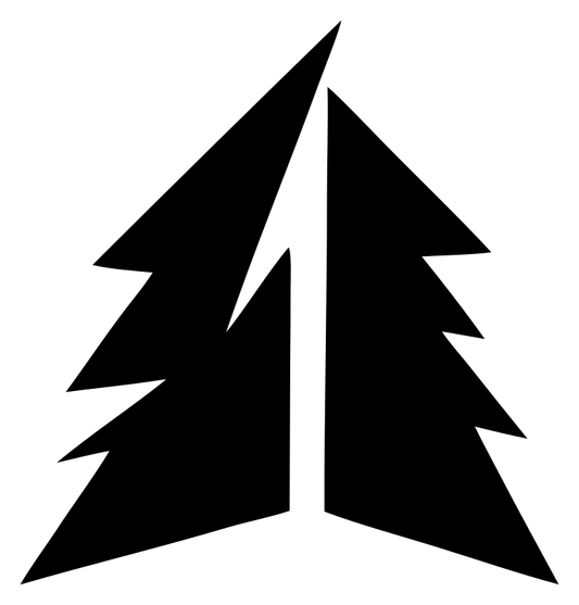 Split Pine Tree Logo