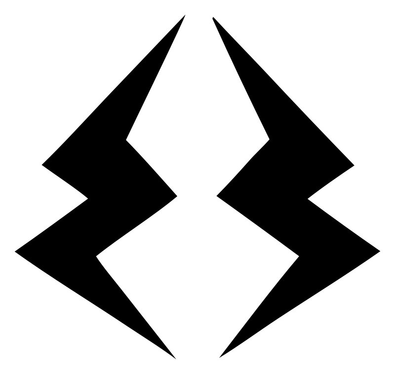 Mirrored Lightning Bolt Logo