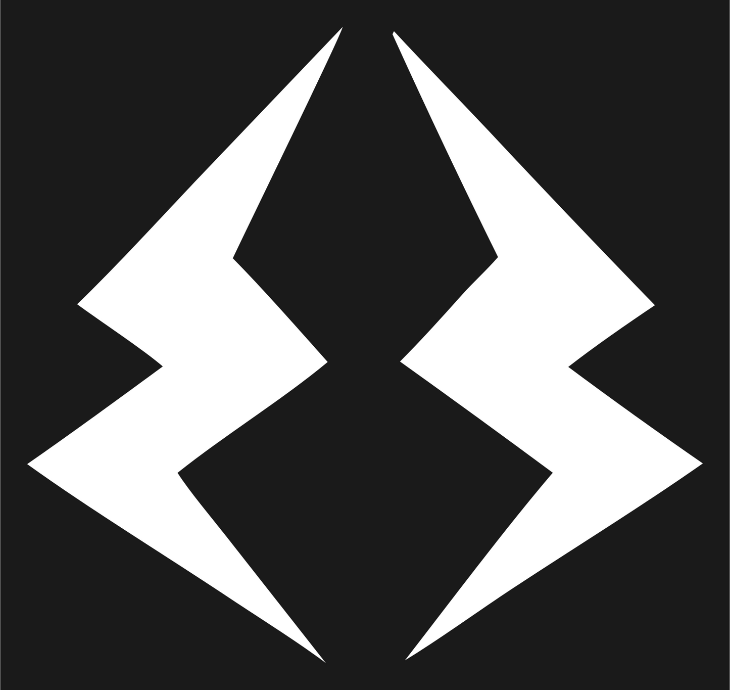 Mirrored Lightning Bolt Logo #1a1a1a/#ffffff