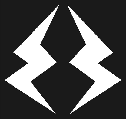 Mirrored Lightning Bolt Logo #1a1a1a/#ffffff