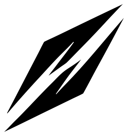 Lightning Strike Diamond Logo #ffffff/#000000