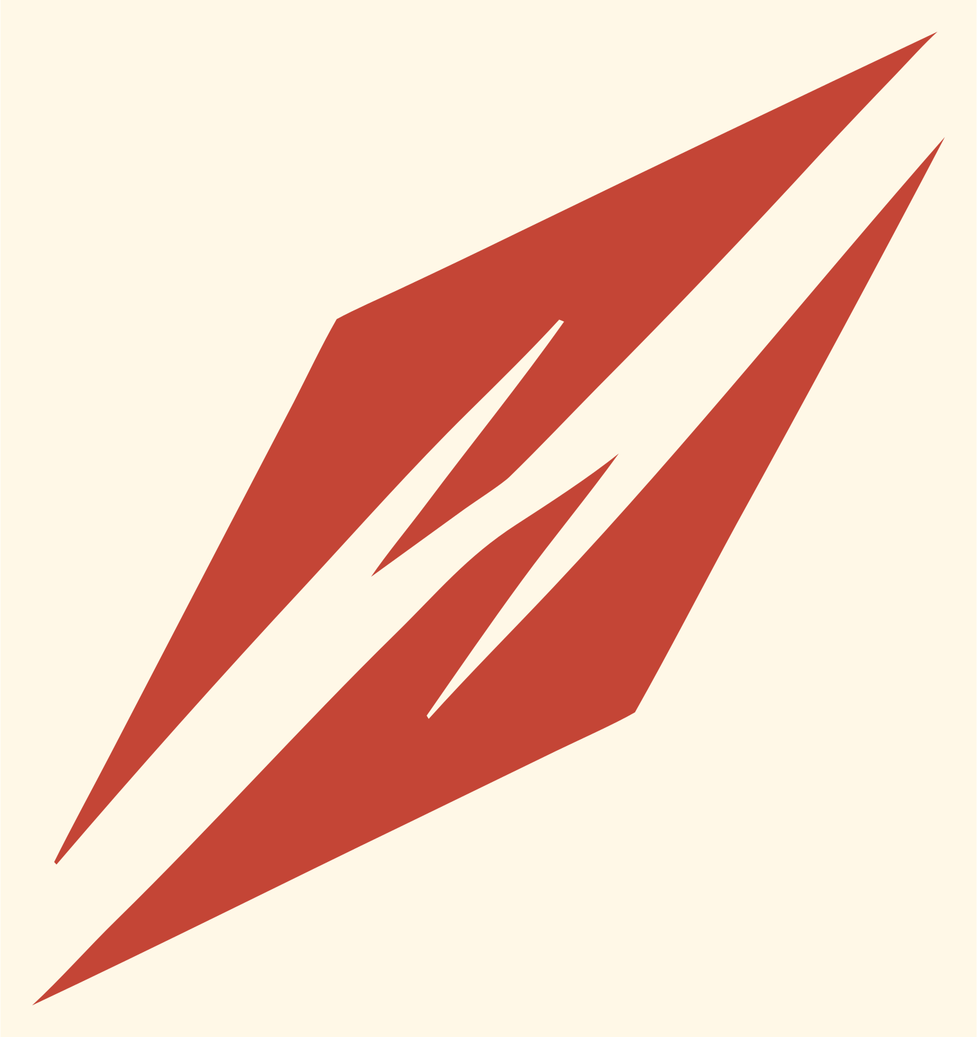 Lightning Strike Diamond Logo #fff8e7/#c44536