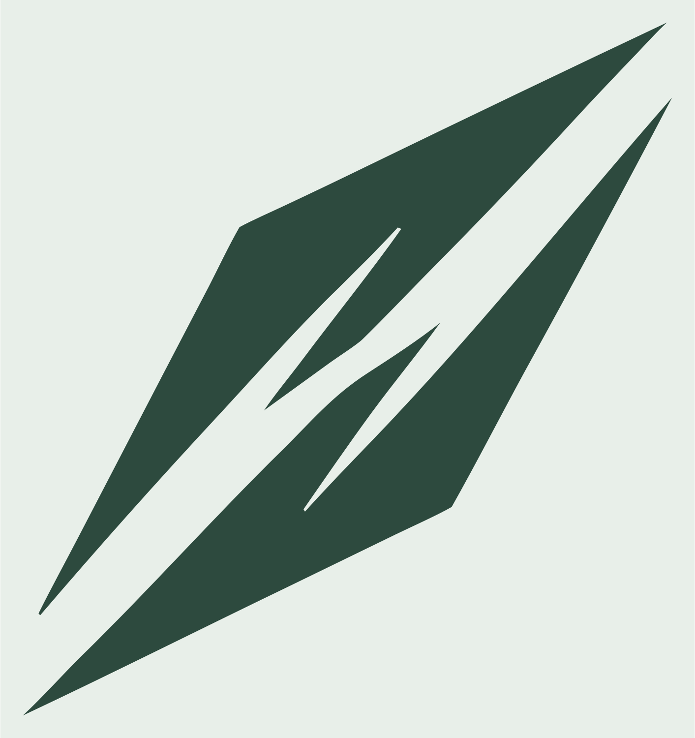 Lightning Strike Diamond Logo #e8efe9/#2d4a3e
