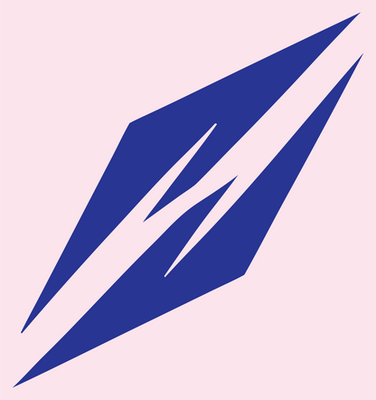 Lightning Strike Diamond Logo #fce4ec/#283593