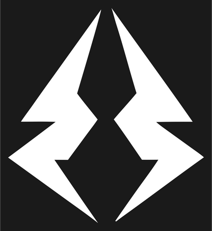Dual Lightning Bolt Logo #1a1a1a/#ffffff