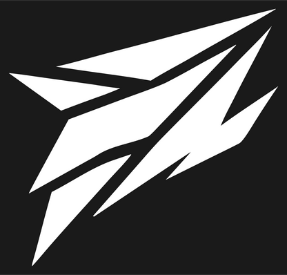 Jagged Wing Slash Logo #1a1a1a/#ffffff