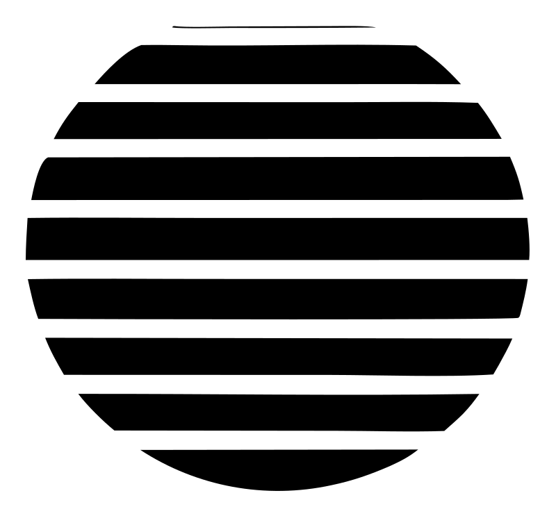 Striped Circle Sunrise Logo