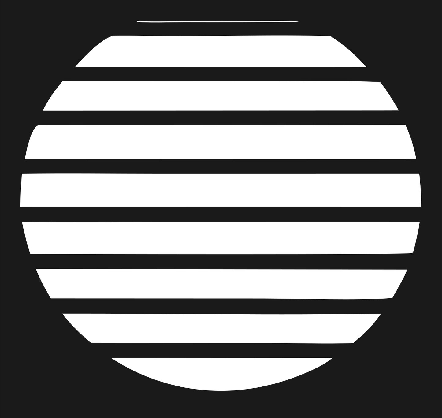 Striped Circle Sunrise Logo #1a1a1a/#ffffff