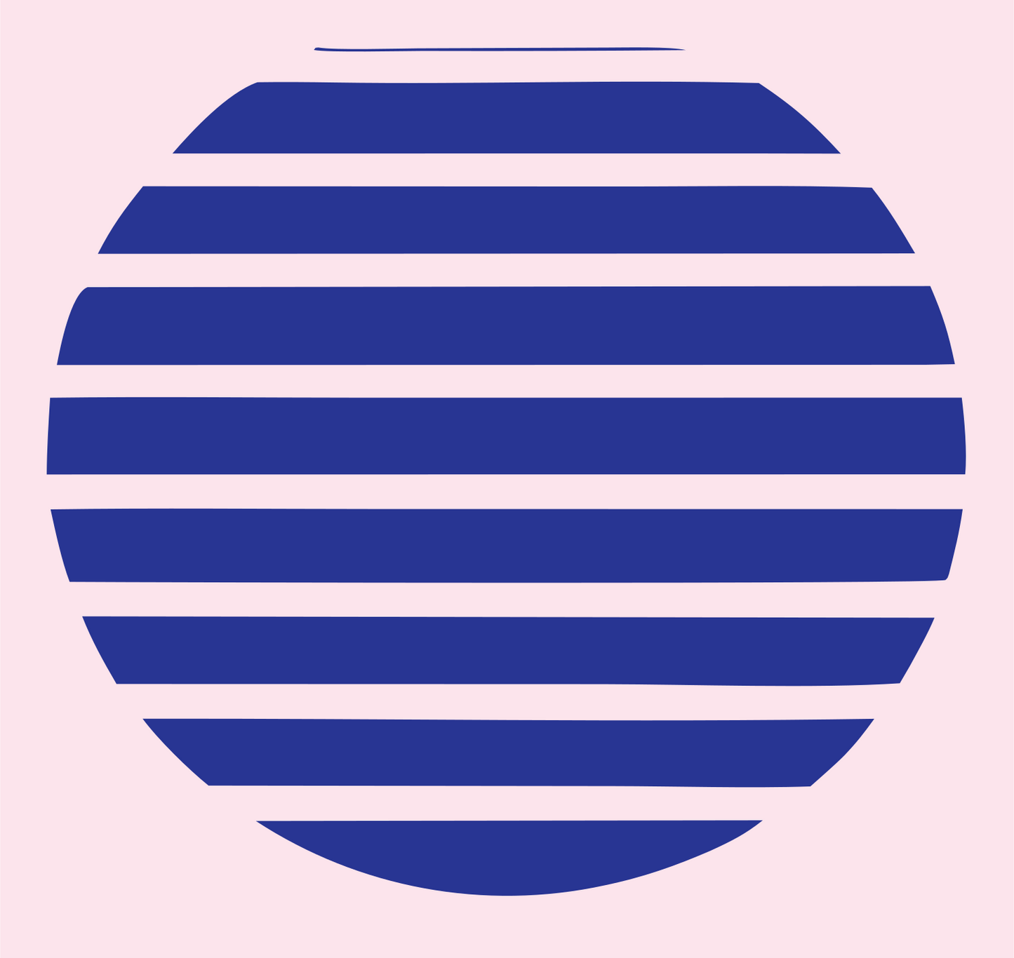 Striped Circle Sunrise Logo #fce4ec/#283593