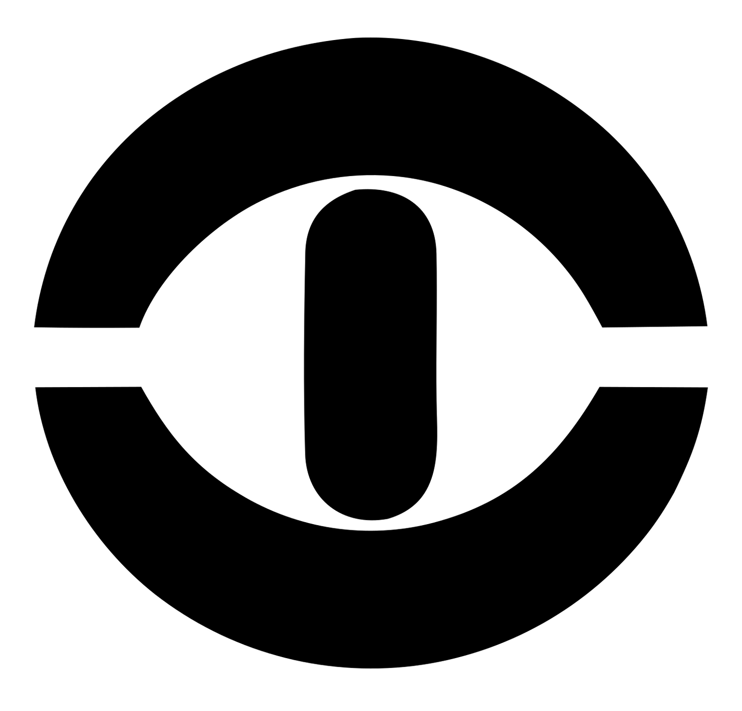 Eye Circle Sunrise Logo #ffffff/#000000