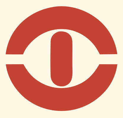 Eye Circle Sunrise Logo #fff8e7/#c44536