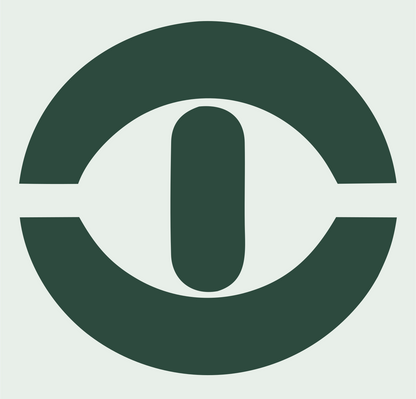 Eye Circle Sunrise Logo #e8efe9/#2d4a3e