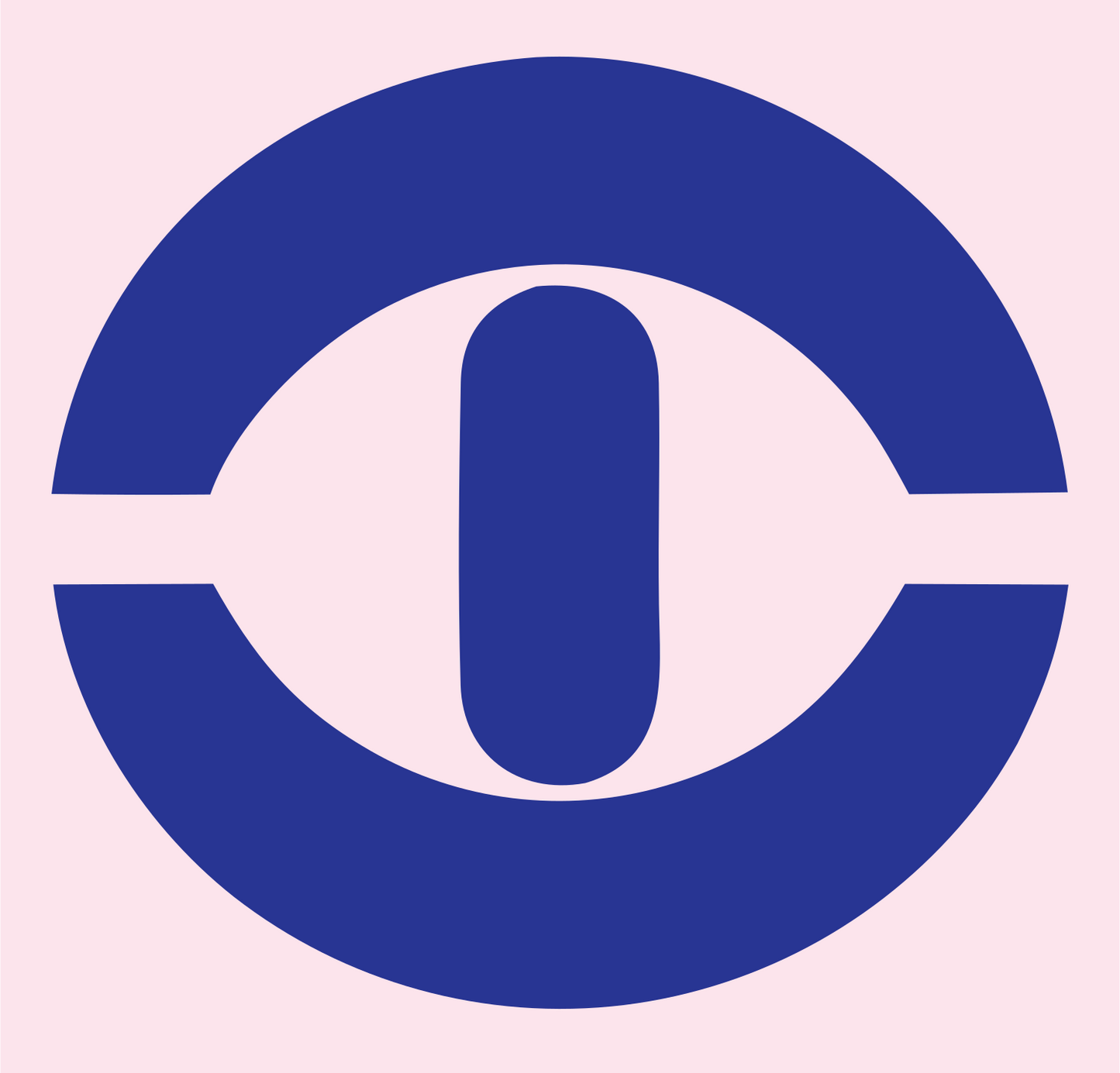 Eye Circle Sunrise Logo #fce4ec/#283593