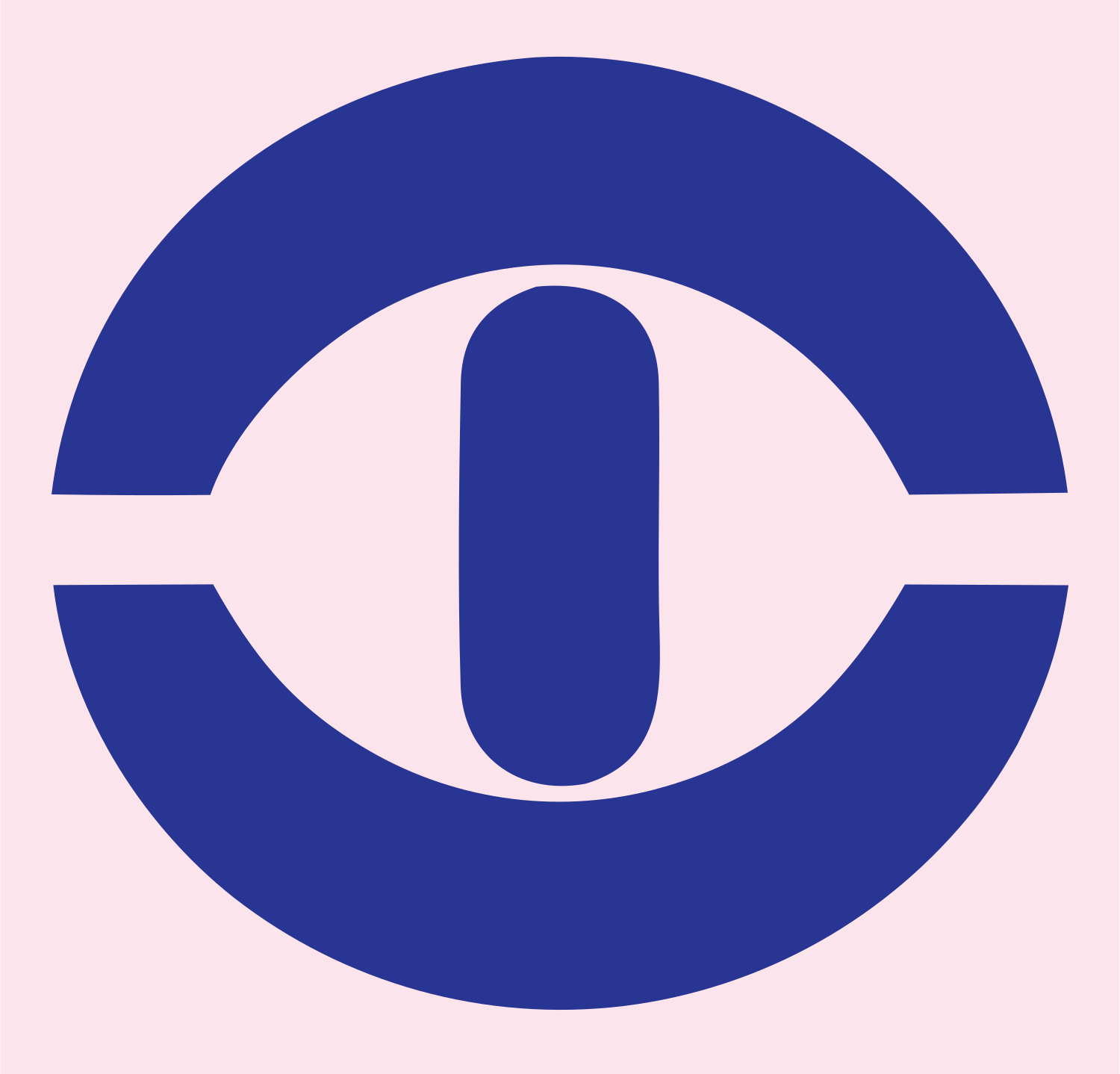 Eye Circle Sunrise Logo #fce4ec/#283593