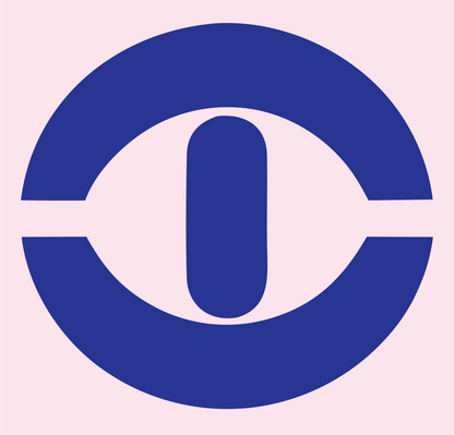 Eye Circle Sunrise Logo #fce4ec/#283593