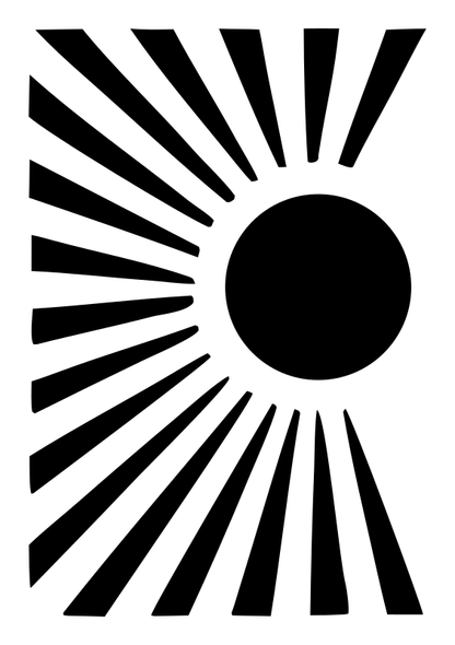 Radiating Sun Ray Logo