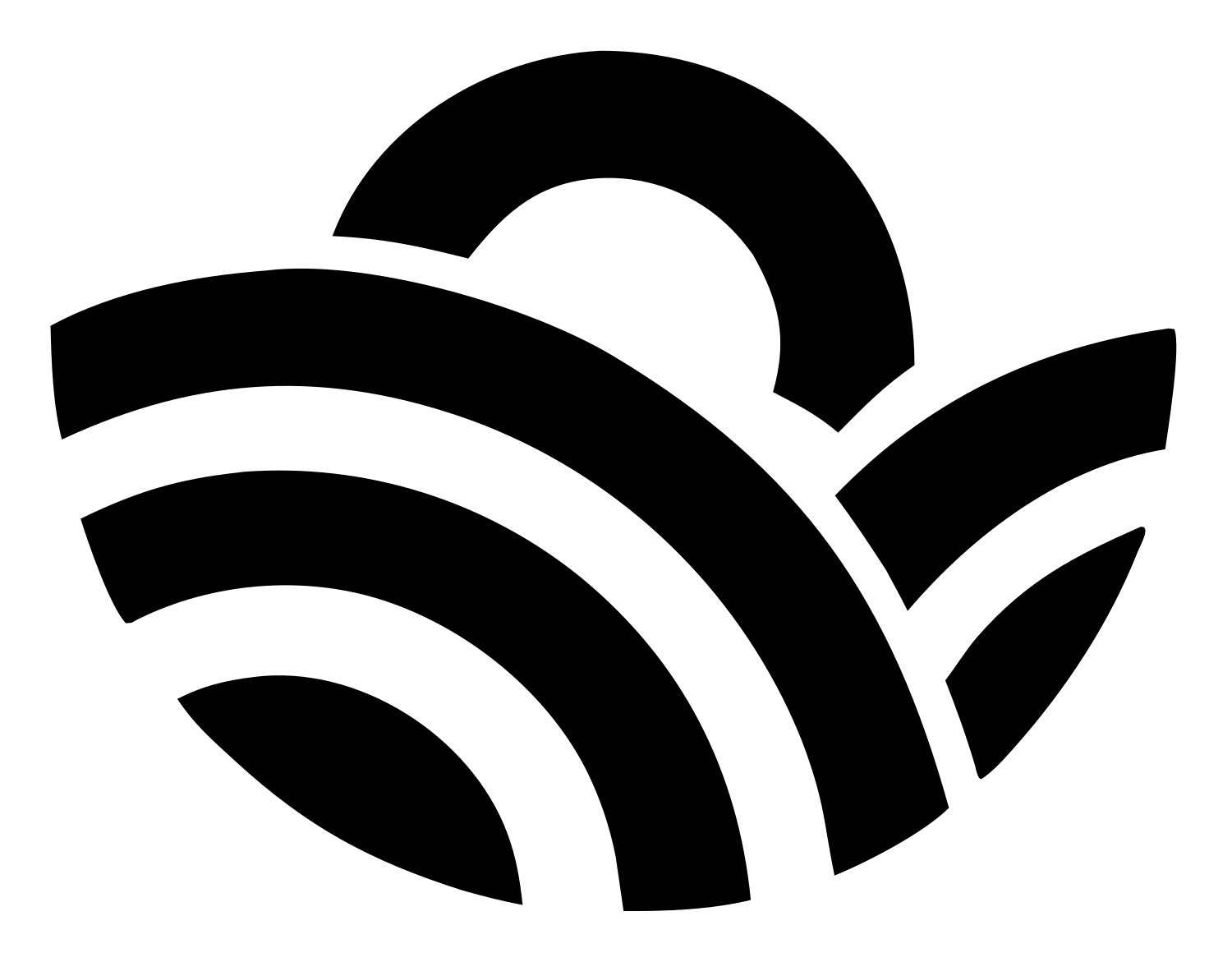 Sunrise Over Rolling Waves Logo #ffffff/#000000