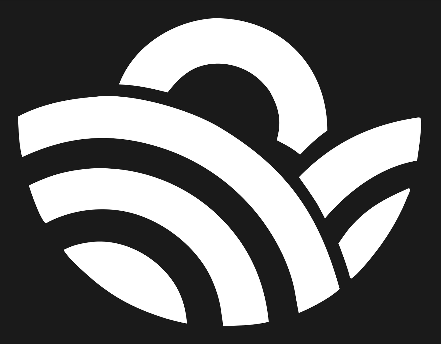 Sunrise Over Rolling Waves Logo #1a1a1a/#ffffff