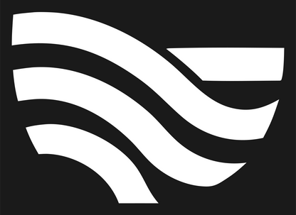 Triple Flow Wave Logo #1a1a1a/#ffffff