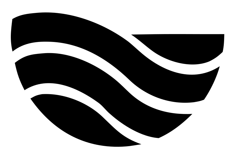 Layered Flowing Waves Logo