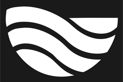 Layered Flowing Waves Logo #1a1a1a/#ffffff