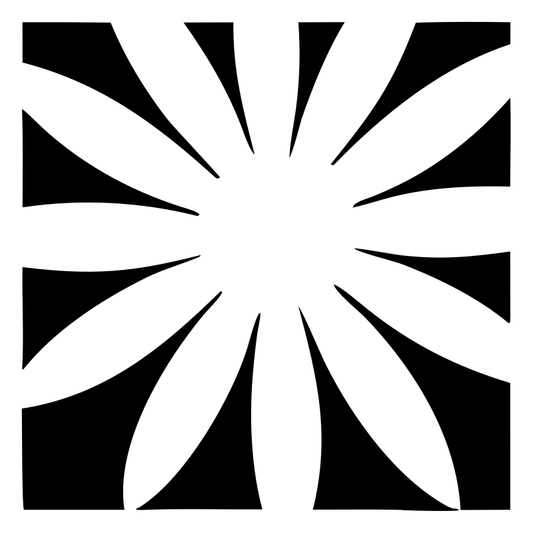 Burst Daisy Negative Space Logo