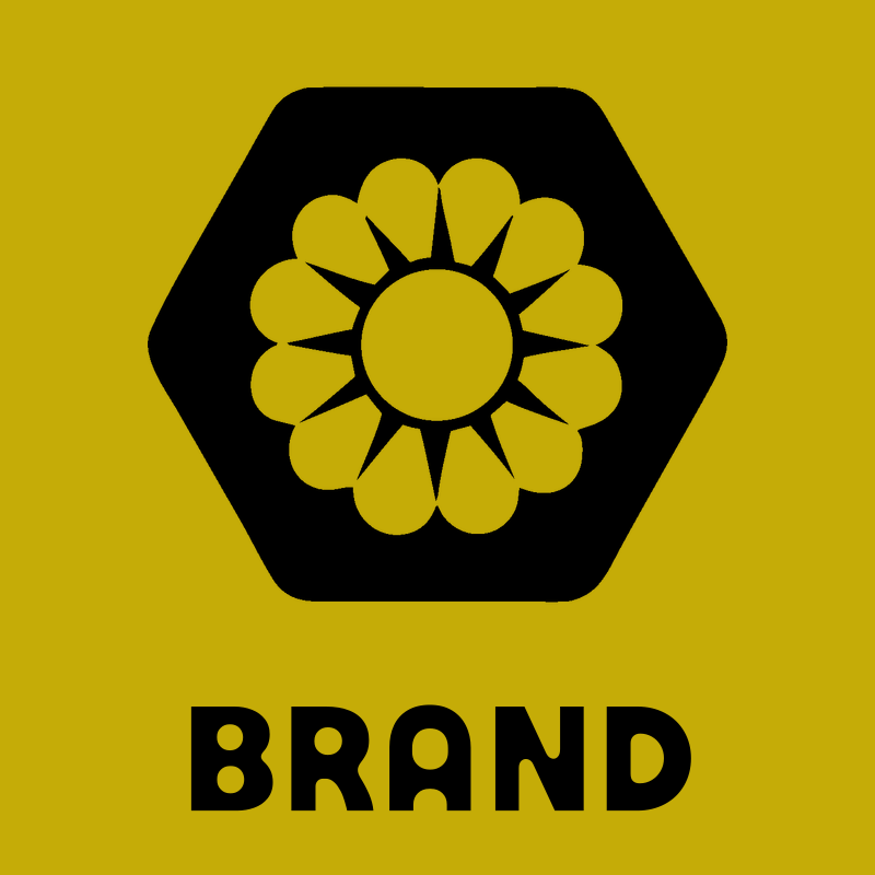 Daisy Hexagon Negative Space Logo preview