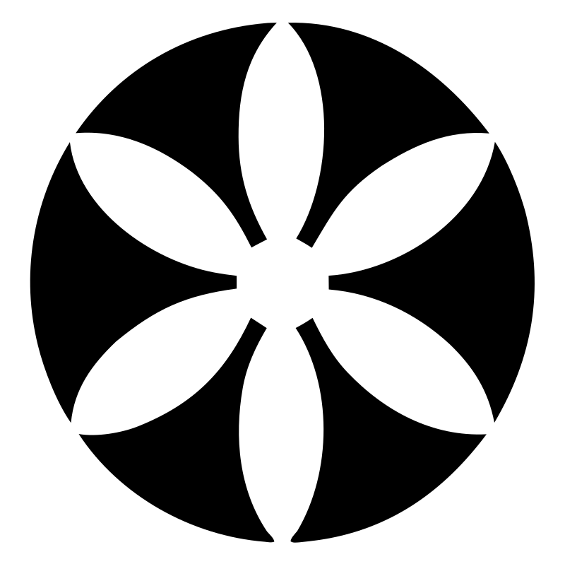 Eight Petal Daisy Circle Logo