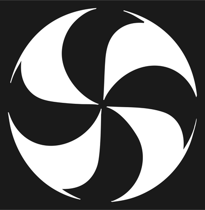 Swirl Petal Vortex Logo #1a1a1a/#ffffff