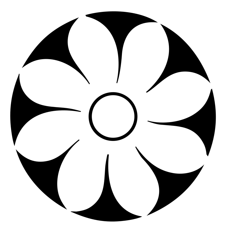 Daisy Disc Negative Space Logo