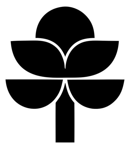 Brutalist Orchid Tree Logo #ffffff/#000000
