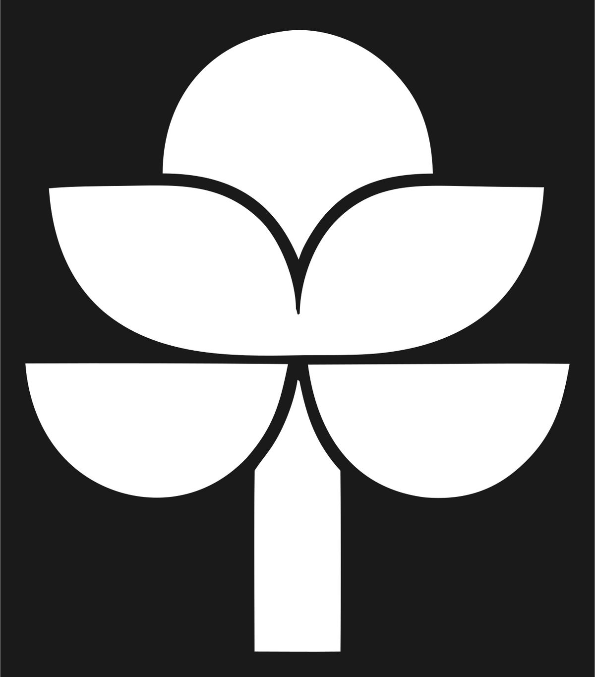 Brutalist Orchid Tree Logo #1a1a1a/#ffffff