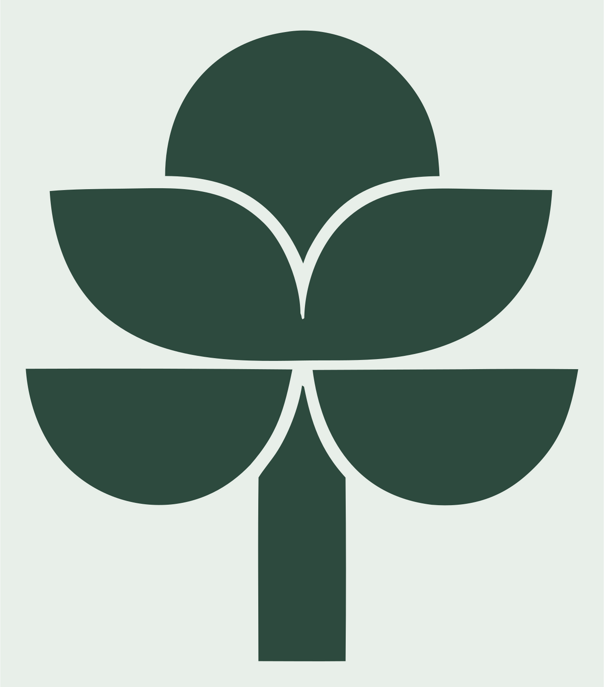 Brutalist Orchid Tree Logo #e8efe9/#2d4a3e