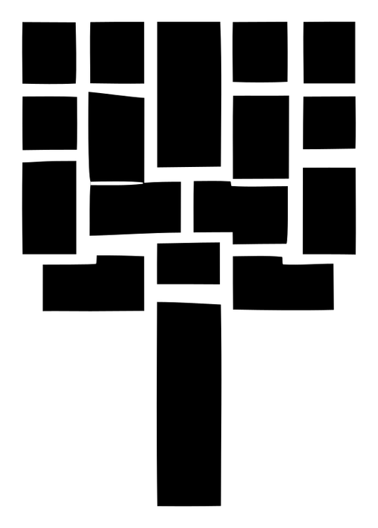 Brutalist Block Orchid Logo