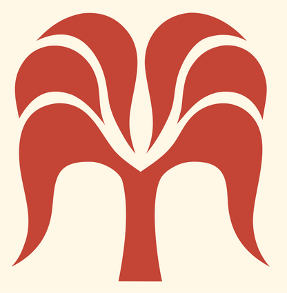 Spreading Orchid Canopy Logo #fff8e7/#c44536