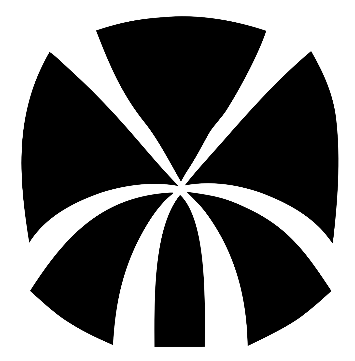 Orchid Radial Burst Logo #ffffff/#000000