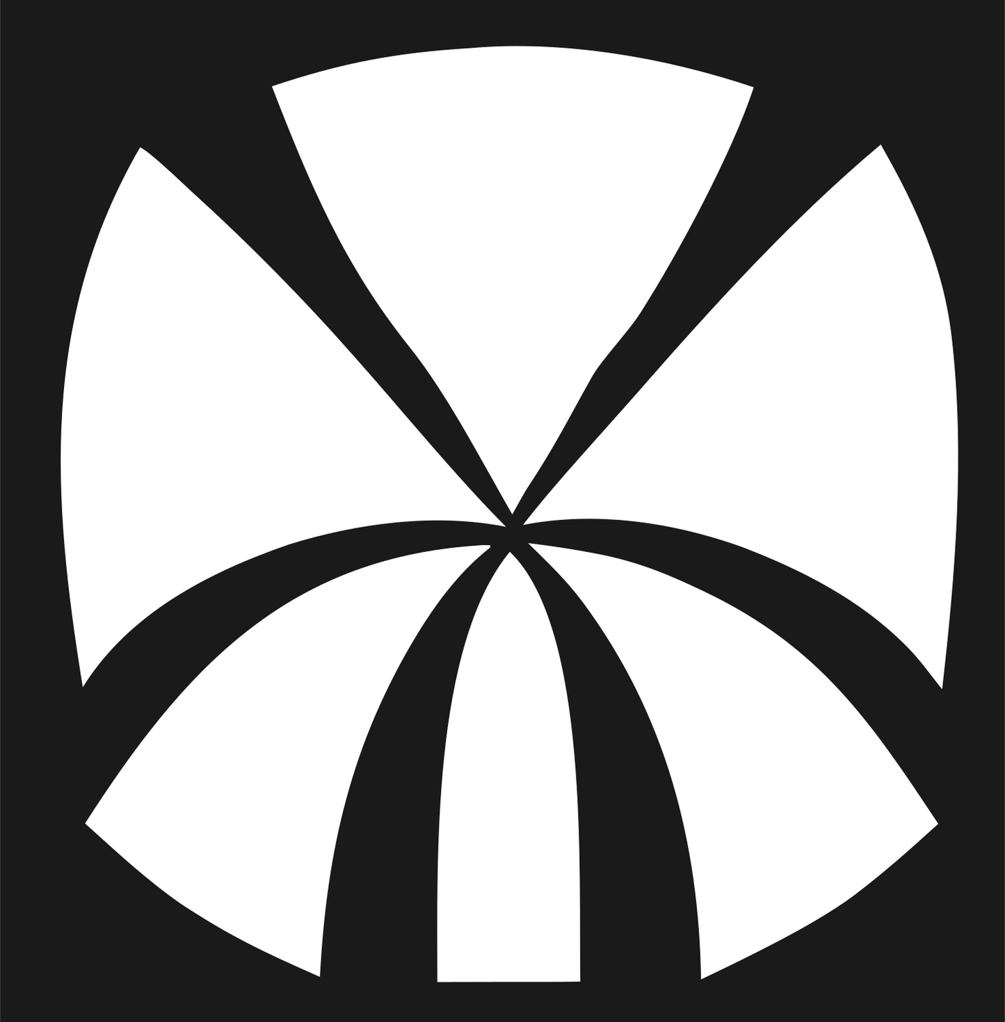 Orchid Radial Burst Logo #1a1a1a/#ffffff