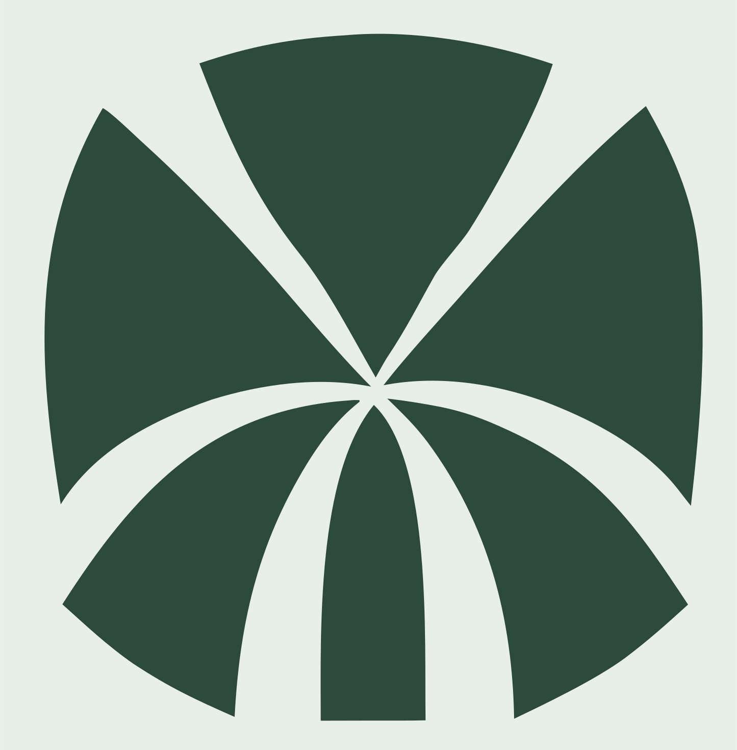 Orchid Radial Burst Logo #e8efe9/#2d4a3e