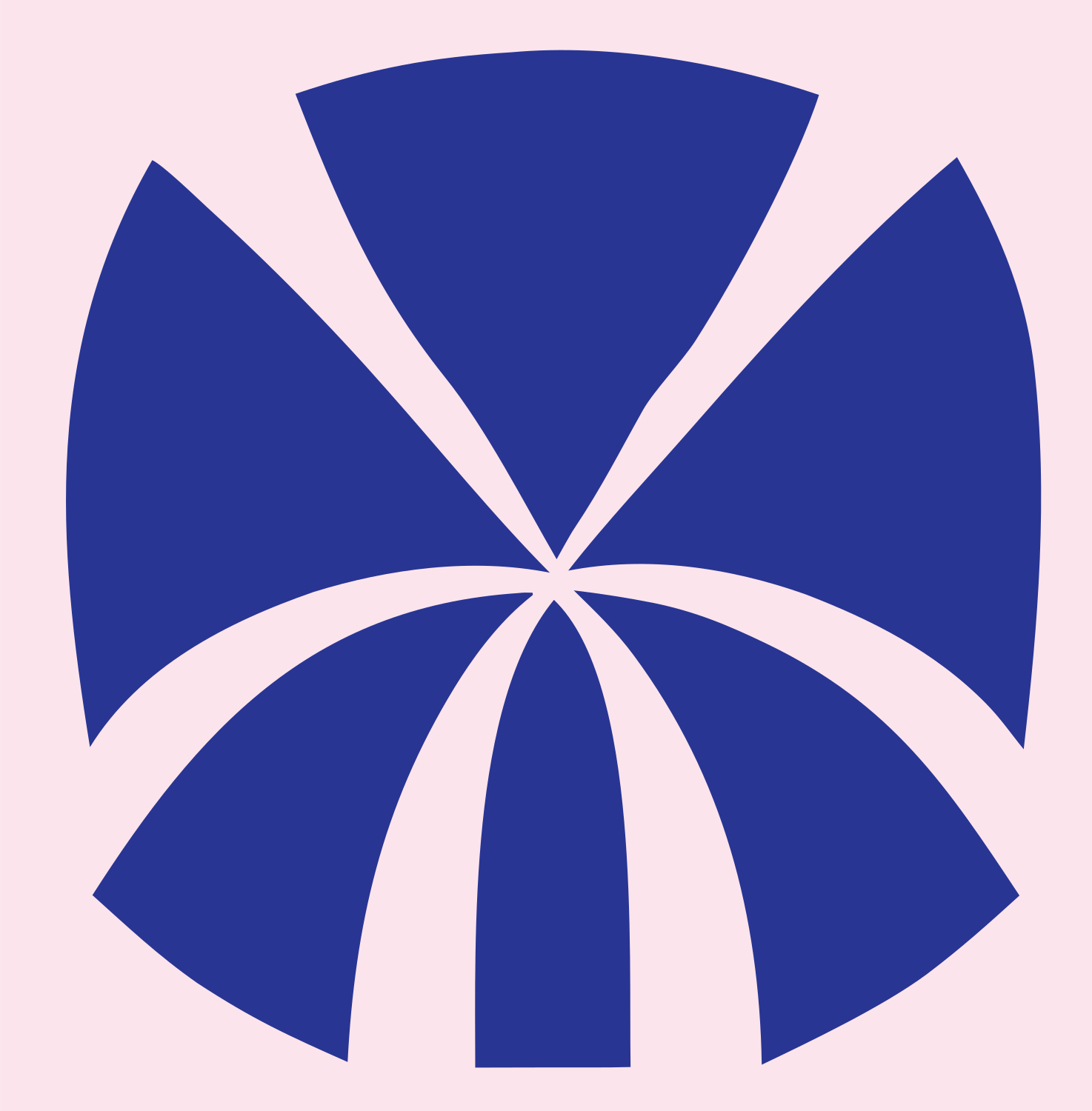 Orchid Radial Burst Logo #fce4ec/#283593