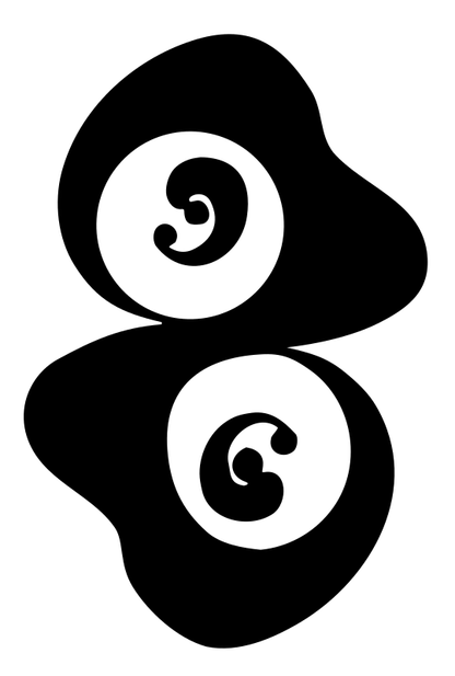Spiral Eye Yin Yang Logo