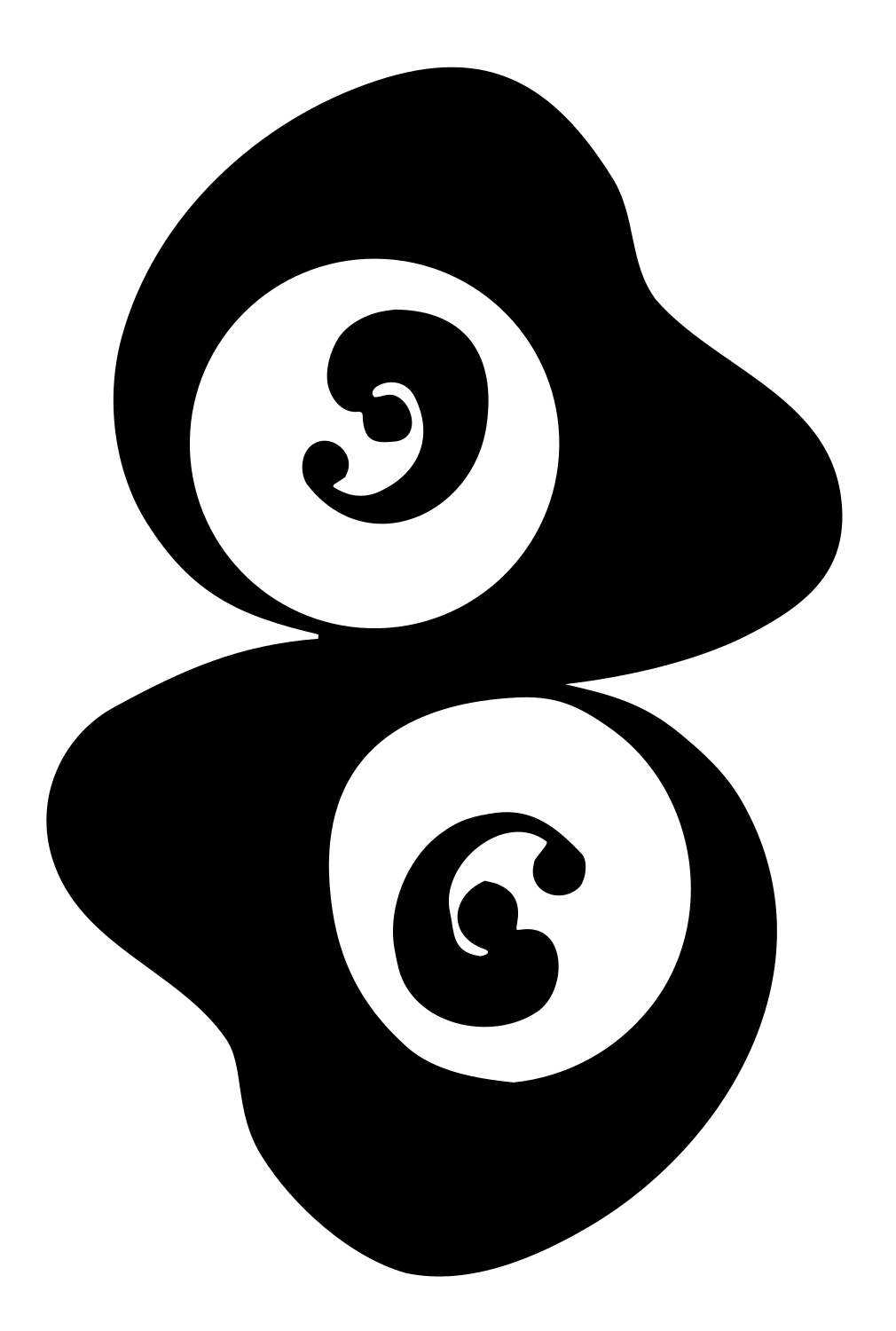 Spiral Eye Yin Yang Logo #ffffff/#000000