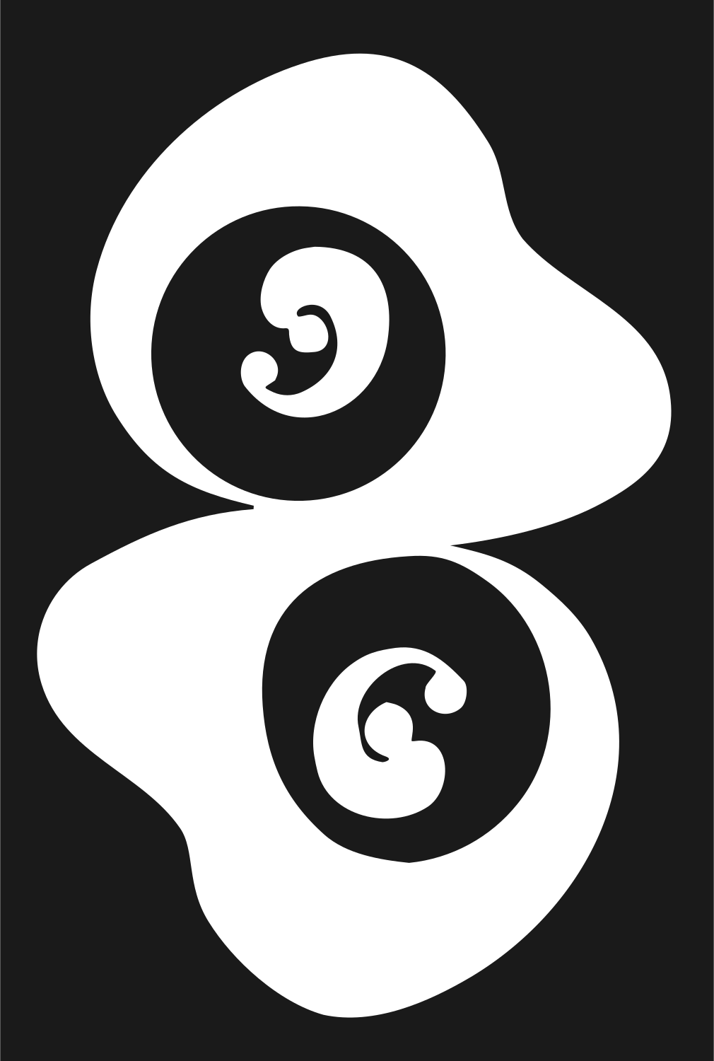 Spiral Eye Yin Yang Logo #1a1a1a/#ffffff