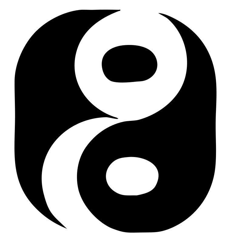 Rounded Square Yin Yang Logo